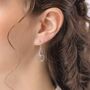 Sterling Silver And Blue Fire Opal Drop Earrings, thumbnail 2 of 7