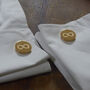 Personalised Infinity Cufflink Silver Rose Or Gold Tone, thumbnail 1 of 4