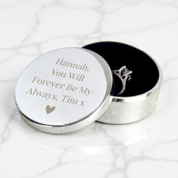 Personalised Ring Box Personalised Gift, 5 of 8