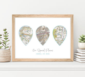 Your Favourite UK Places Personalised Map Print, 6 of 11