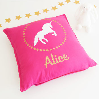 Personalised Sparkly Unicorn Cushion, 3 of 3