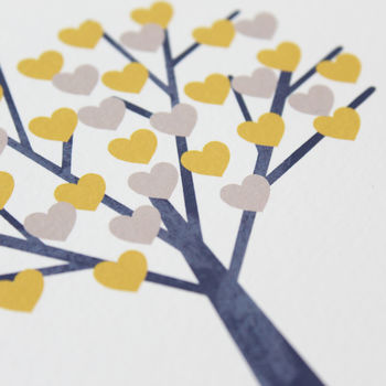 Love Blossom Tree Blank Greetings Card, 2 of 2