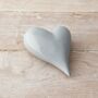 Ceramic Whole Heart Ornament In Grey, thumbnail 1 of 3