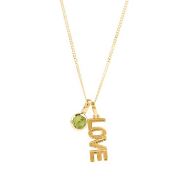 Love Rocks Sterling Silver / Gold Plated Birthstone Necklace, 2 of 9
