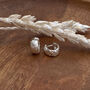 Sustainable Sterling Silver Mini Textured Hoops, thumbnail 1 of 2