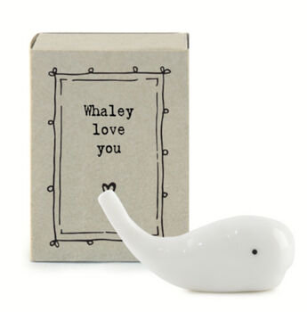 Little Ceramic Whale Love You Message Token Gift, 3 of 3