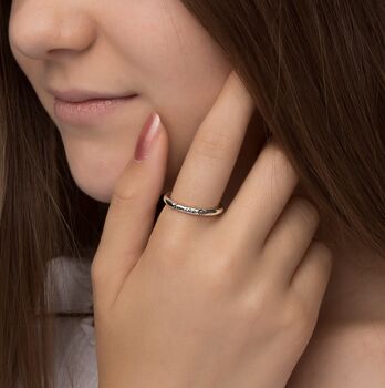 Sterling Silver Smile Ring, 2 of 3