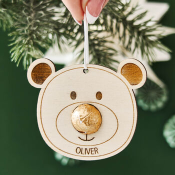 Chocolate Bear Decoration Christmas Stocking Filler, 2 of 3