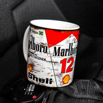 Ayrton Senna Mp4 #12 Formula Racing Car Mug, 3 of 8