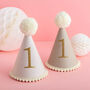 Neutral Tone First Birthday Party Hat, thumbnail 1 of 3