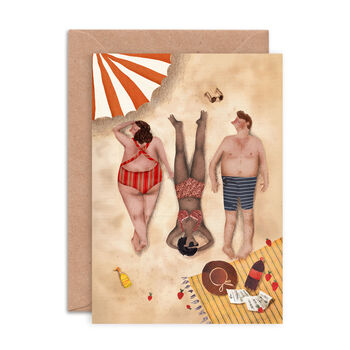 Bundle Of Six Sunbathers Greeting Cards, 3 of 3