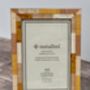 Natalini Yellow And Cream Marquetry Photo Frame, thumbnail 2 of 4