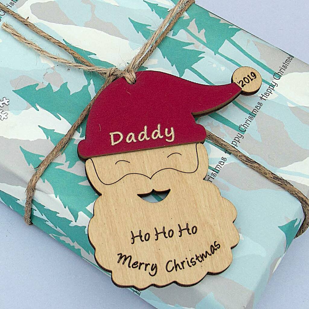 Four Personalised Father Christmas Tags By Neltempo | notonthehighstreet.com