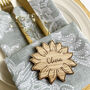 Sunflower Personalised Place Setting Wedding Table Decor, thumbnail 6 of 6