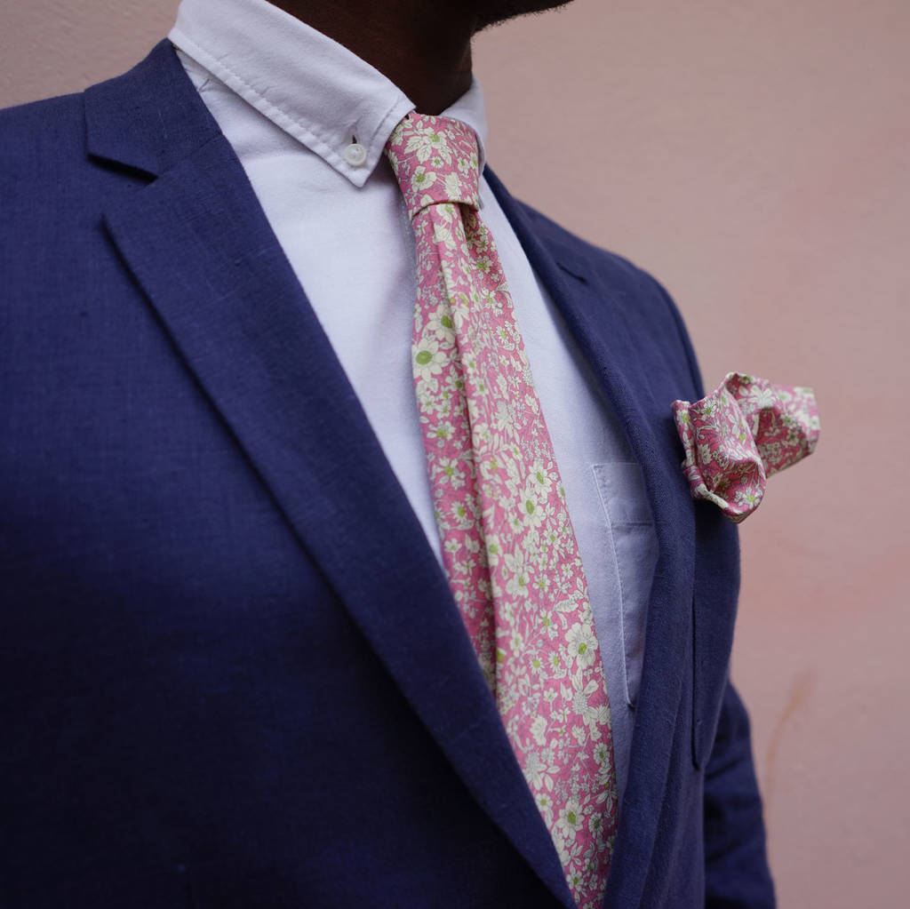 mens pink shirt and tie sets