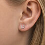 Sterling Silver Lucky Horseshoe Stud Earrings, thumbnail 1 of 3