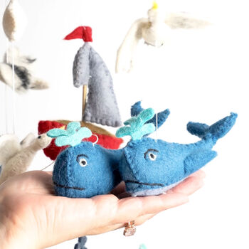 Choice Of Sea Themed Felt Mobiles With Boats Or Submarines, 3 of 3