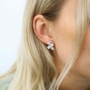 Sterling Silver Forget Me Not Bloom Studs, 2 of 6