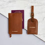 Matching Leather Passport Cover And Luggage Tag Set, thumbnail 2 of 10