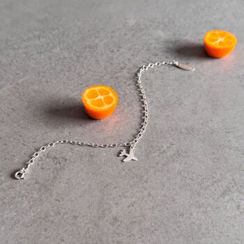 Airplane Charm Sterling Silver Bracelet, 2 of 9