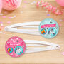 Personalised Horse And Heart Birthday Hair Clips, thumbnail 2 of 3