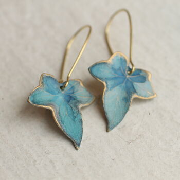 Blue Ivy Leaf Earrings, 3 of 9
