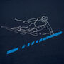 Ski Racer Two Navy Organic T Shirt, thumbnail 4 of 6