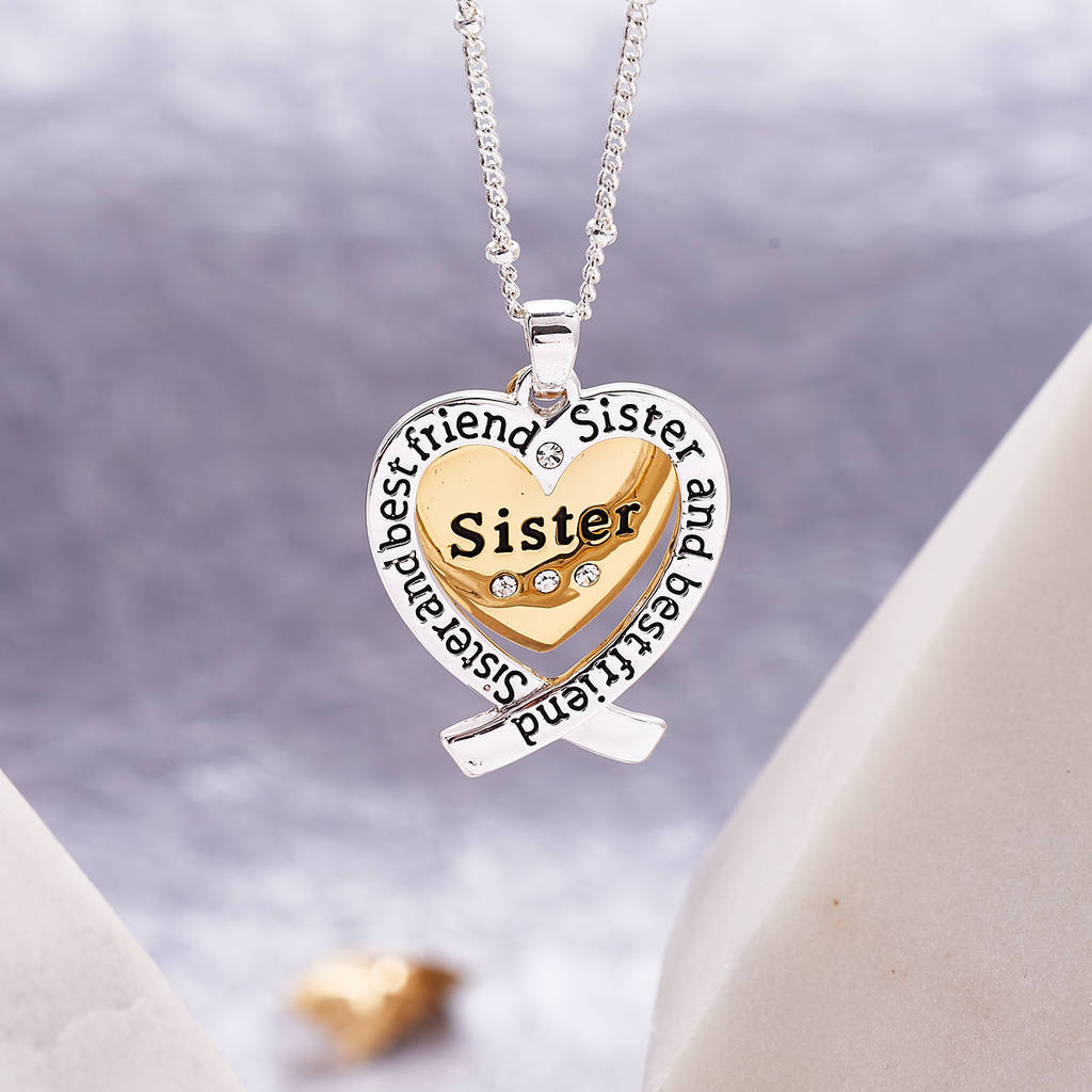 sisters heart necklace by my posh shop ...