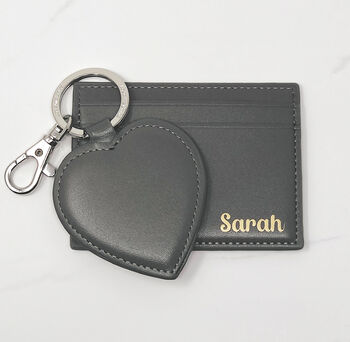 Personalised Card Holder And/Or Heart Keyring, 6 of 9