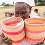 Stripe Woven Sisal Wine Basket, thumbnail 7 of 8