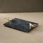 Handmade Black Marble Tray With Gold Twin Deer Handles, thumbnail 1 of 6