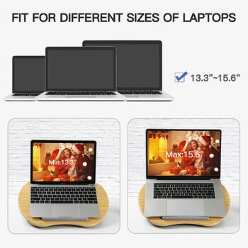 Laptop Stand Lap Tray Anti Slip With Cushion, 4 of 4