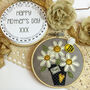 Personalised Mothers Day Flowerpot Embroidered Card, thumbnail 1 of 9