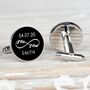 Personalised 'Mr And Mrs' Infinity Cufflinks, thumbnail 2 of 4