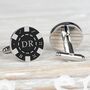 Personalised Silver Poker Chip Cufflinks, thumbnail 2 of 5