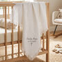 Personalised Embroidered Christening Heart Shawl With Cross, thumbnail 4 of 6