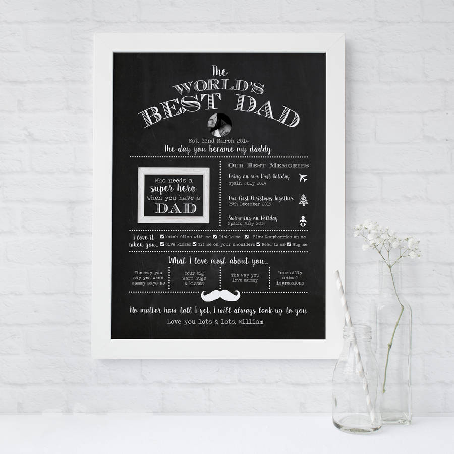 The Worlds Best Dad Personalised Print, 1 of 4