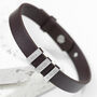 Personalised Men's Soho Tag Leather Bracelet, thumbnail 1 of 10