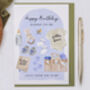 Blue From Baby Bump Birthday Card For Daddy To Be, thumbnail 1 of 3