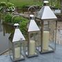 Tall Silver Candle Lantern, thumbnail 3 of 10