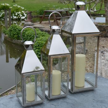Tall Silver Candle Lantern, 3 of 10