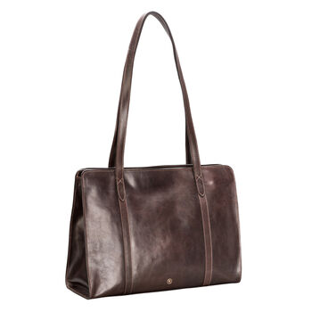 Personalised Ladies Real Leather Shoulder Bag 'Rivara', 7 of 12