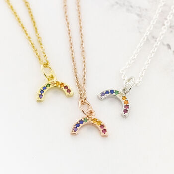 Mini Rainbow Arc Necklace, 2 of 8