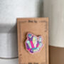 Eco Friendly, Wooden Pin, Crystal Cluster Brooch/Badge, thumbnail 4 of 6