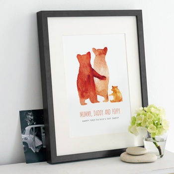 Personalised First Father's Day Bear Family Print, 6 of 7