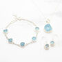 Aquamarine Silver Bracelet, Pendant And Earrings Set, thumbnail 1 of 7