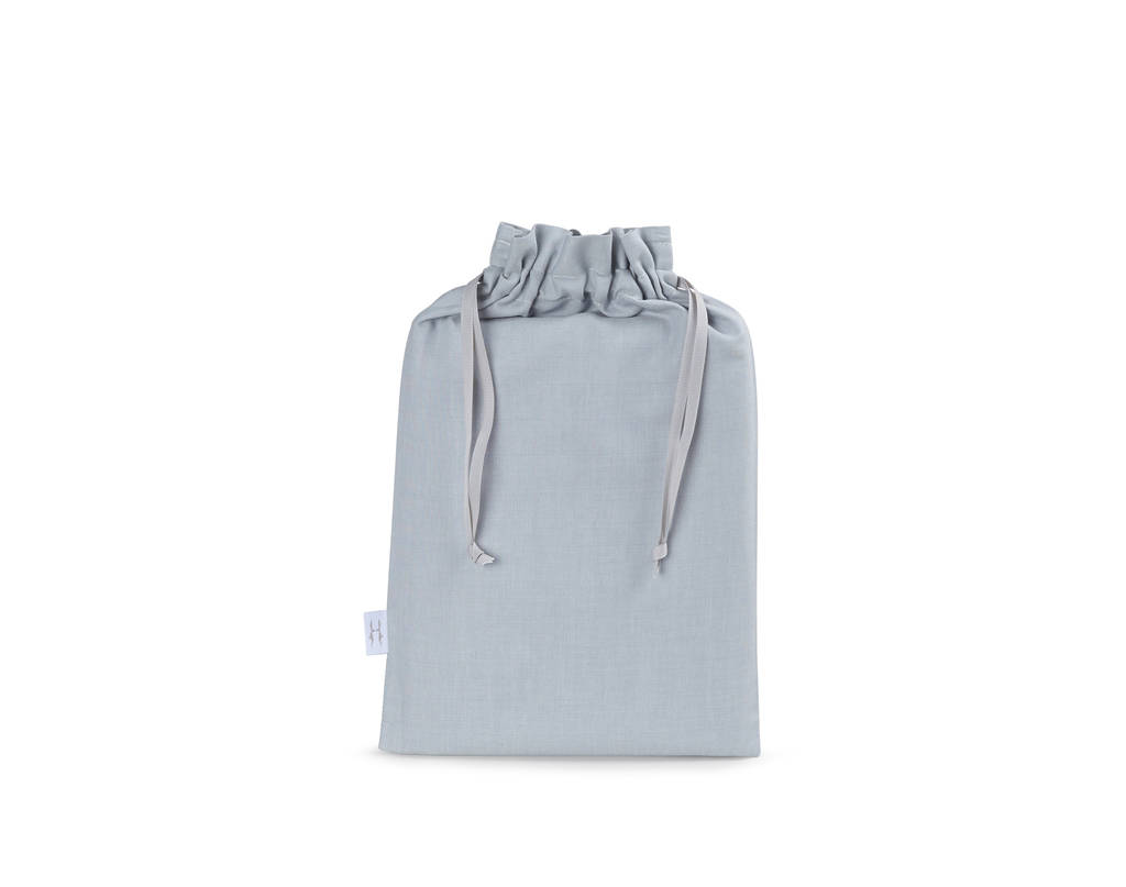 Plain Jacquard Blue Grey Reversible Duvet Cover By Harriet Hare