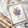 Personalised Birth Flower Grandma's Bunch Print, thumbnail 4 of 11