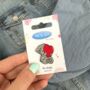 Tatty Teddy With Heart Enamel Pin Badge, thumbnail 1 of 2