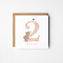 Personalised 2nd Birthday Card In Four Colour Options, thumbnail 2 of 4